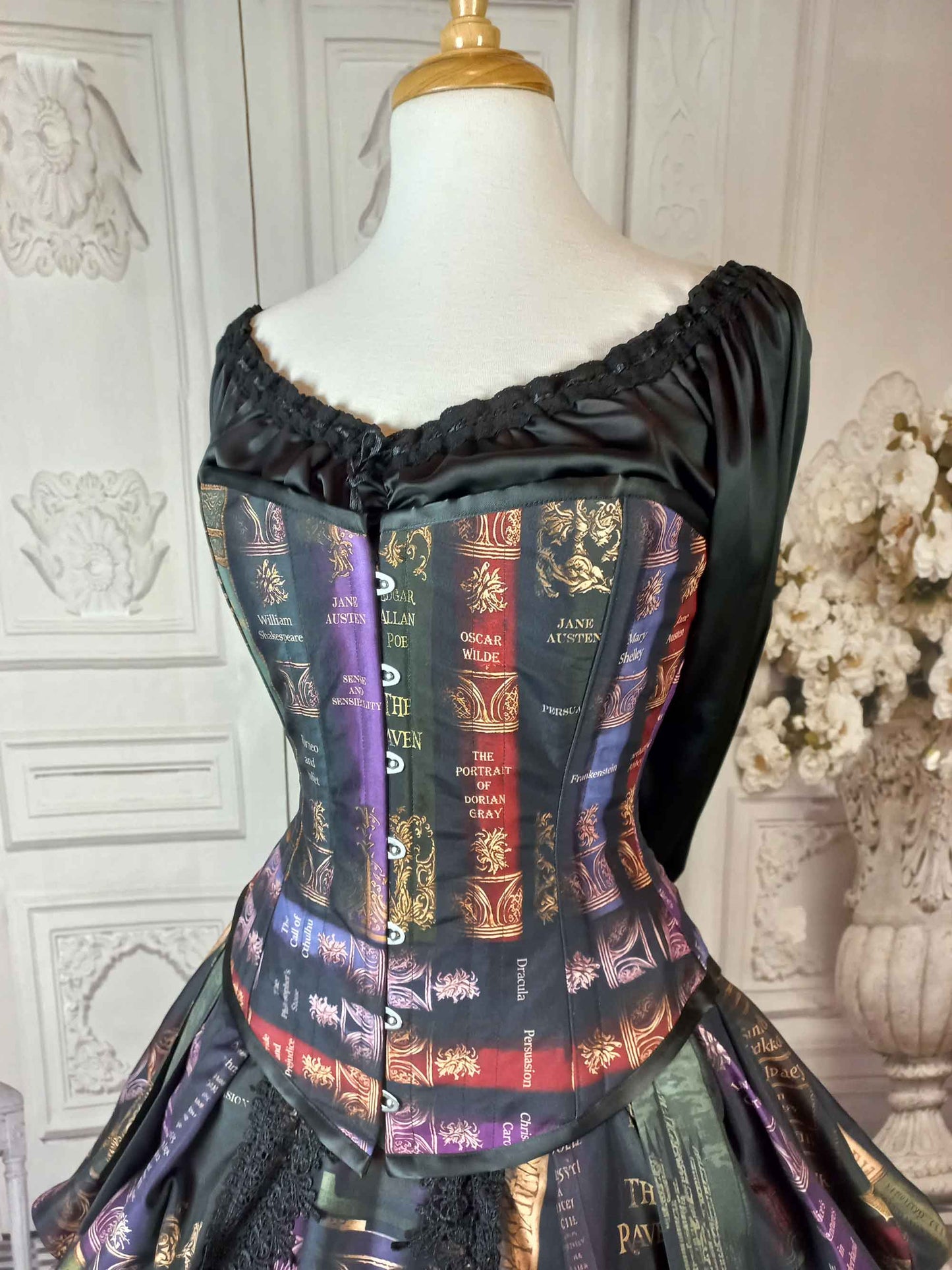 Vintage Library Books Corset Gown - Made to Measure, Plus Size Friendly