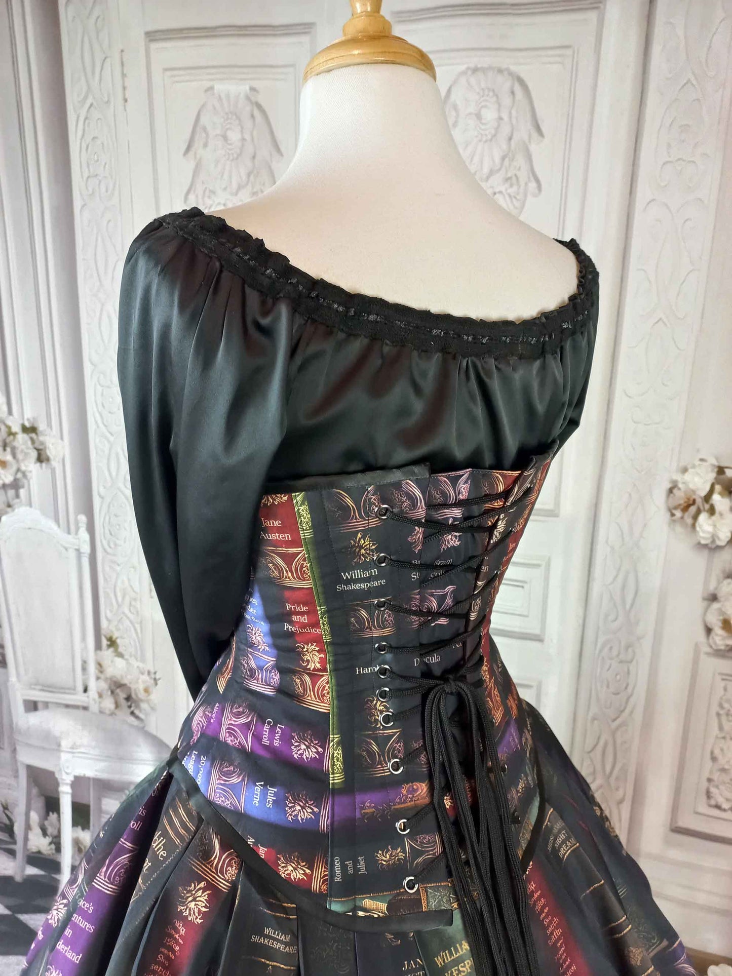 Vintage Library Books Corset Gown - Made to Measure, Plus Size Friendly