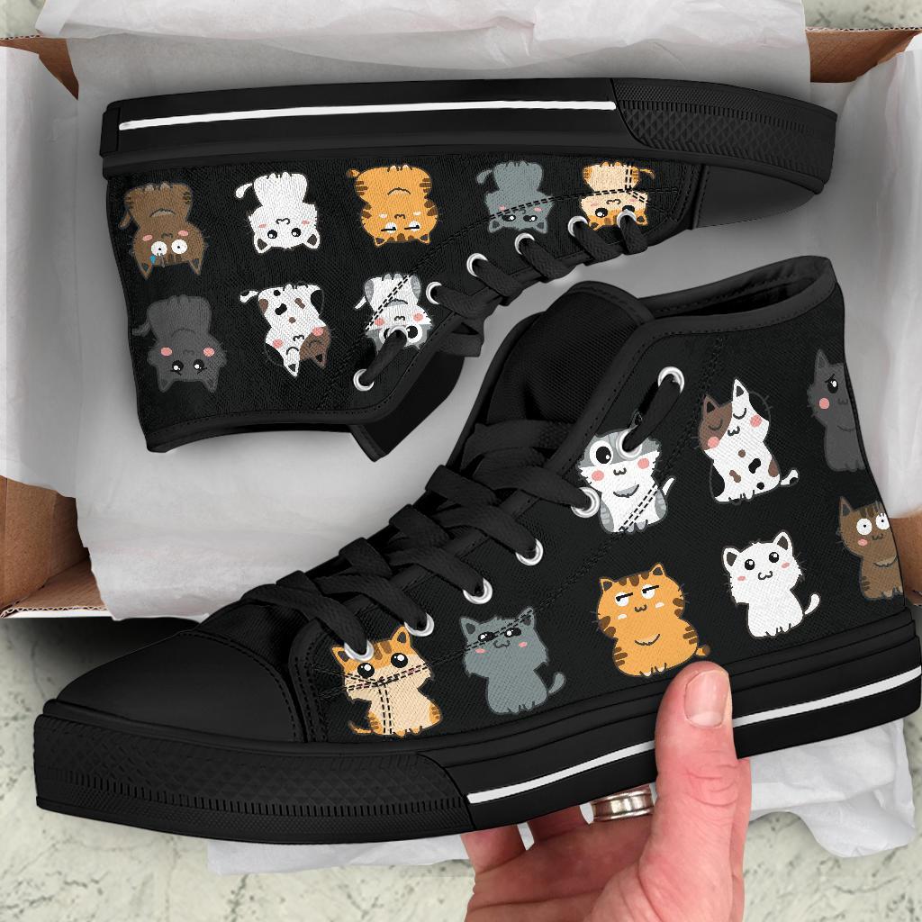 Cute Cats Hi Top Sneakers for Cat Lovers (JPSN11)