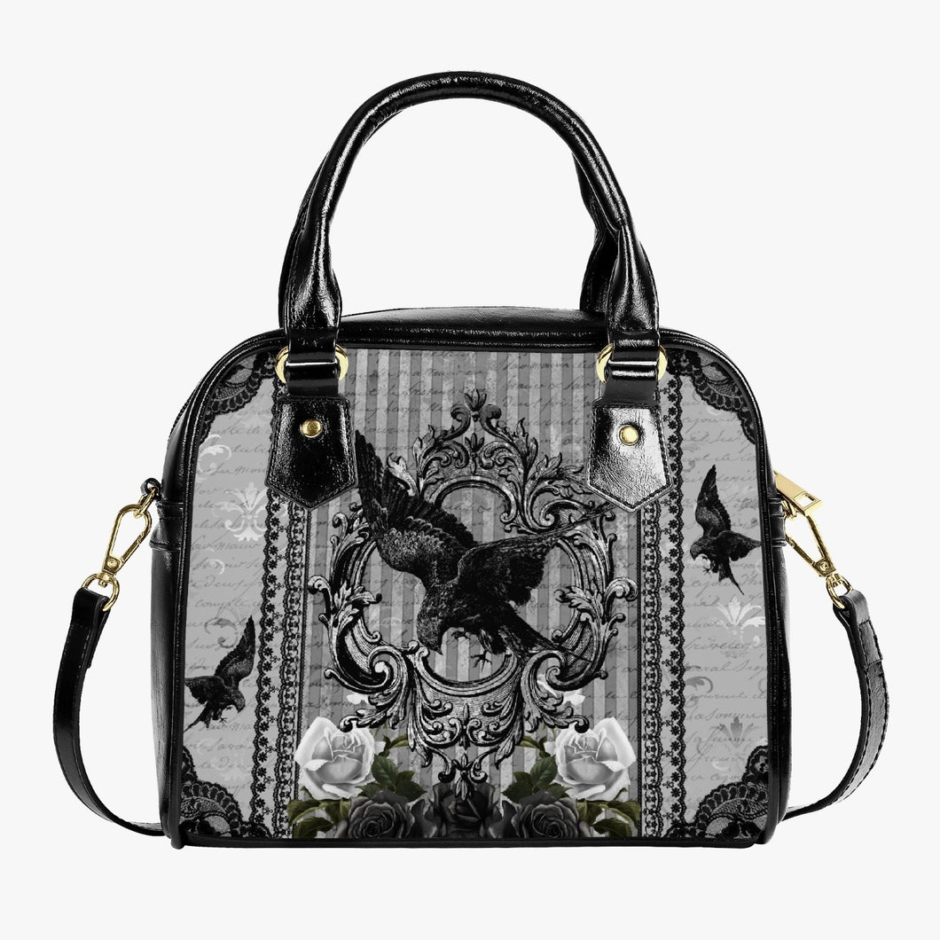 The Raven Gothic Handbag - Vegan Leather Goth Crow Bag (JPHB54)