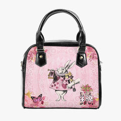 Alice in Wonderland  White Rabbit Handbag -  Pink Alice in Wonderland Purse -  (JPHB26)