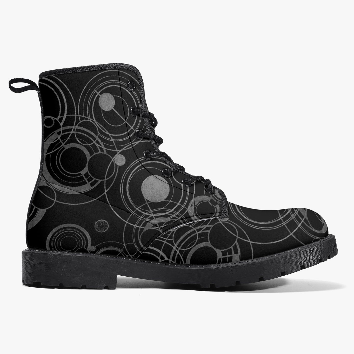 Gallifreyan Doctor Who Combat Boots - Gift for Whovian JPREG57)