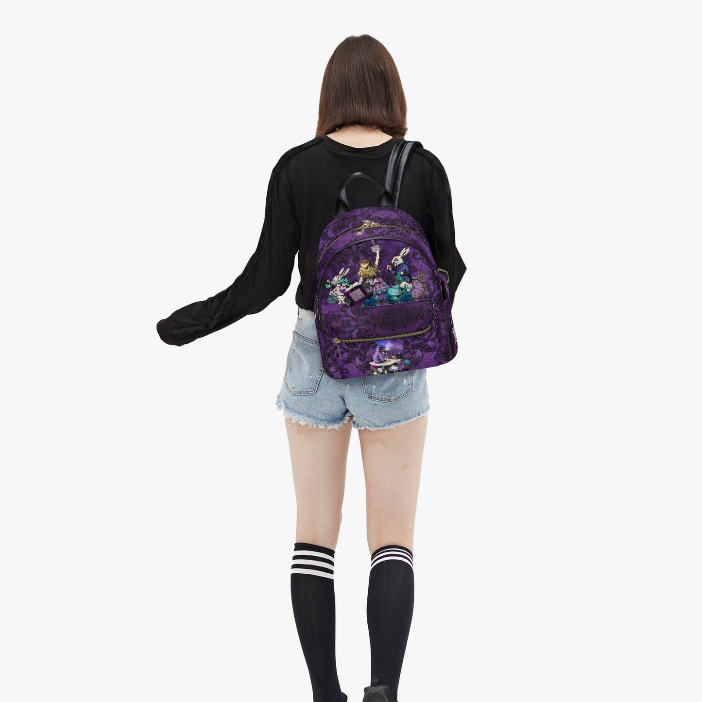 Alice in Wonderland Cute Purple Mini Backpack (JPDABP)