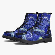 Load image into Gallery viewer, Van Gogh and The Doctor Combat Boots - Artistic Version (JPREG49)
