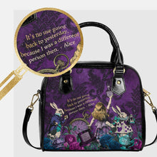 Load image into Gallery viewer, Alice in Wonderland Gothic Purple Handbag - Alice in Wonderland Purse - Mad Hatter Tea Party Accessory (JPHB94RQ)
