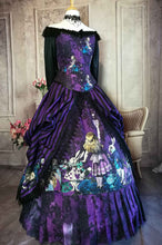 Load image into Gallery viewer, Alice in Wonderland Purple Victorian Corset Gown - Custom fitted Alice in Wonderland - Through the Looking Glass Dress Wedding

