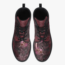 Load image into Gallery viewer, Gothic Memento Steampunk Vegan Leather Combat Boots  - (JPREG41)
