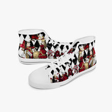 Load image into Gallery viewer, Queen of Hearts High Top Sneakers (JPSNH4W) and (JPSNH5)
