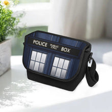 Load image into Gallery viewer, Tardis Messenger Bag - Doctor Who Police Box Bag (JPMESSTD)
