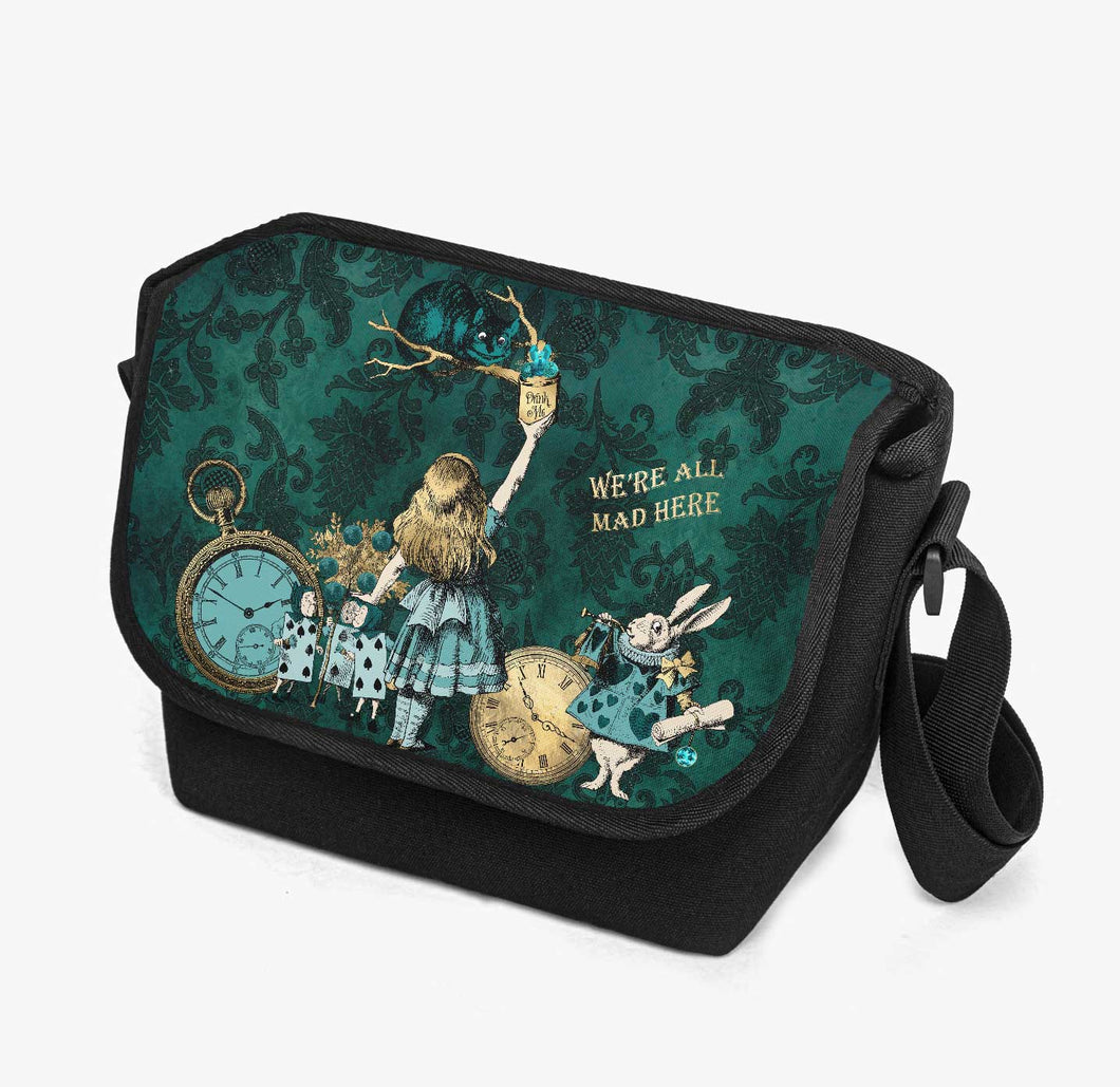 Alice in Wonderland Green Messenger Bag (JPGMB)