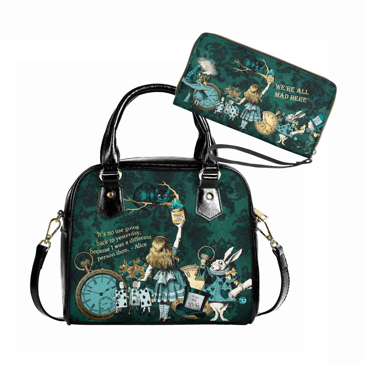 Alice in Wonderland Bottle Green Accessories Set - Mad Hatter Tea Party Accessories (JPGAQSET)