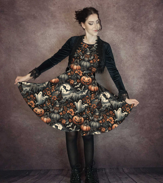 Halloween Spooky Dress - Fun Gothic Party Dress