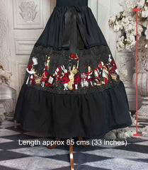 Alice in Wonderland - Red and Gold Tea Party Skirt