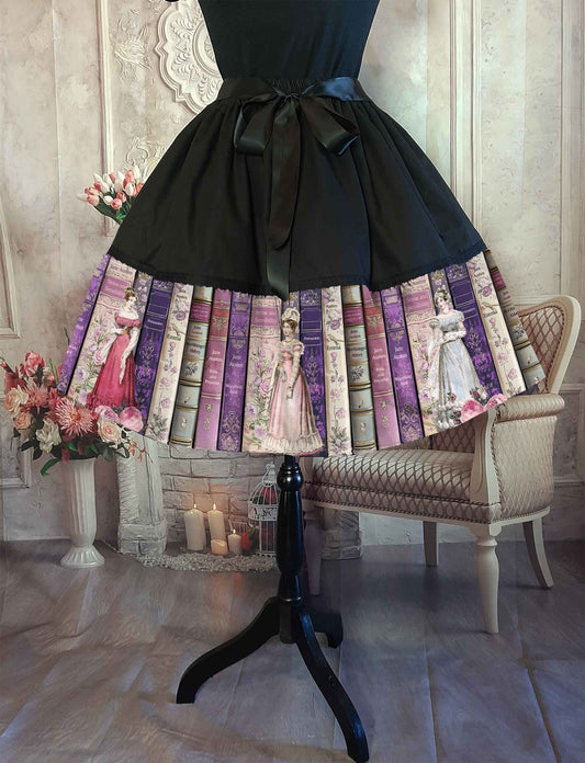 Jane Austen 50's Style Full Skirt - Literary Skirt - Plus Size Adustable