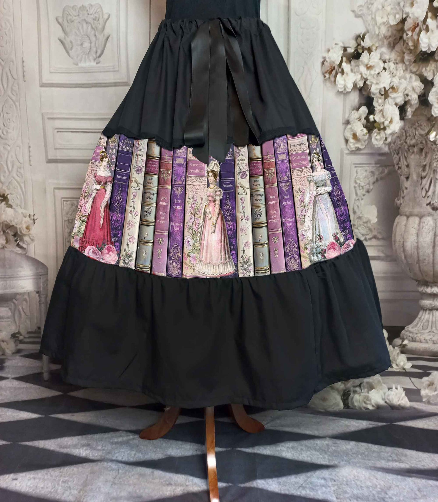 Jane Austen Full Skirt - Longer Tea Length - Jane Austen Novels - Plus Size Adustable