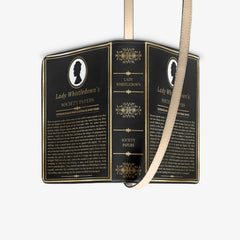 Lady Whistledown's Society Papers Book Purse - Black Bridgerton Book Bag