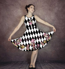 Mad Hatter Tea Party Dress - Plus Size Friendly (AAMH1)