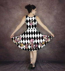 Mad Hatter Tea Party Dress - Plus Size Friendly Alice in Wonderland Costume (AAMH1)