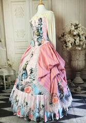 Alice in Wonderland Custom Pink Victorian Corset Gown - Custom fitted Alice in Wonderland Wedding or Prom Dress