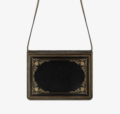 Black and Gold Vintage Book Purse – Literary Shoulder Bag