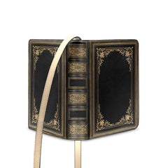 Black and Gold Vintage Book Purse – Literary Shoulder Bag