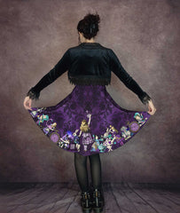 Alice in Wonderland Purple Party Dress - Plus Size Friendly - Thicker Fabric Style