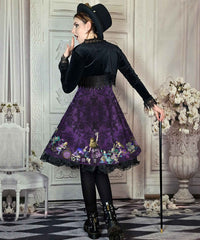 Alice in Wonderland Purple Party Dress - Plus Size Friendly - Thicker Fabric Style