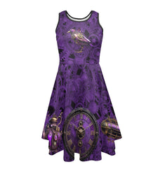Purple Steampunk Fun Dress - Clockwork Purple Dress