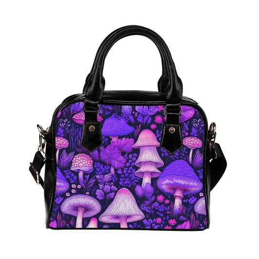 Purple Mushroomcore Shoulder Handbag (JPHBPP)