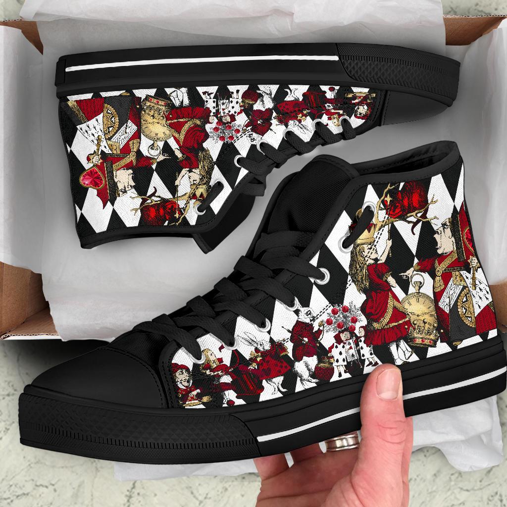 Queen of Hearts High Top Sneakers (JPSNH4W) and (JPSNH5)