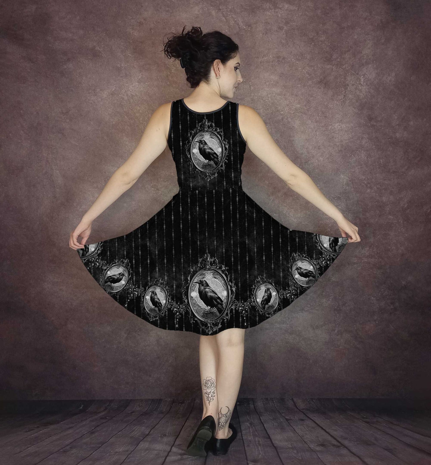Raven Gothic Dress - Nevermore Dress - Plus Size Friendly
