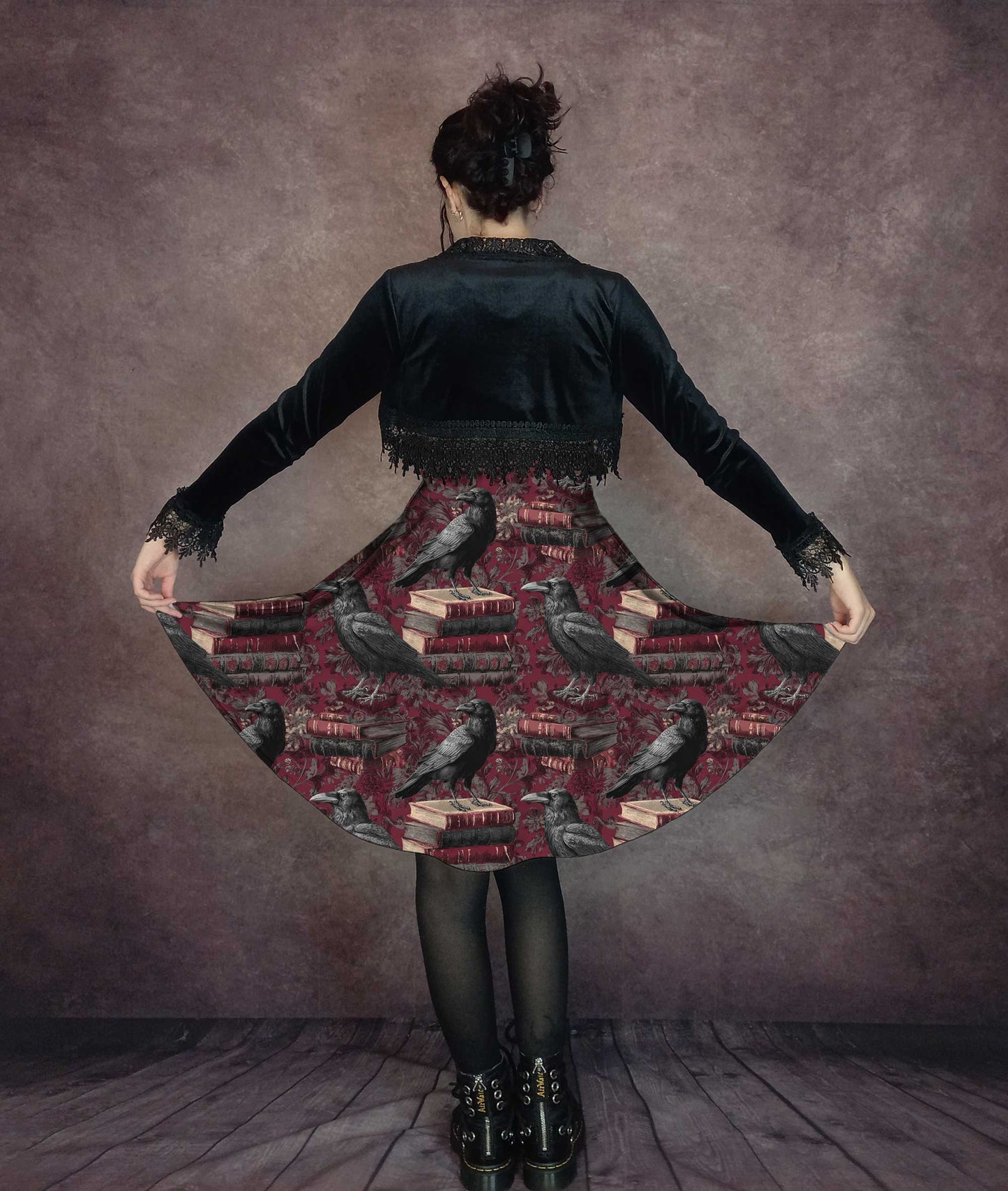 The Raven and Vintage Books Gothic Dress - Nevermore Plus Size Friendly Dress