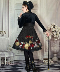 Alice in Wonderland Red and Gold Dress Party Dress - Plus Size Friendly (ADRG1)