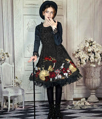 Alice in Wonderland Red and Gold Dress Party Dress - Plus Size Friendly (ADRG1)