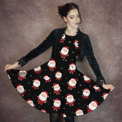 Santa Christmas Dress - Black Plus Size Christmas Dress