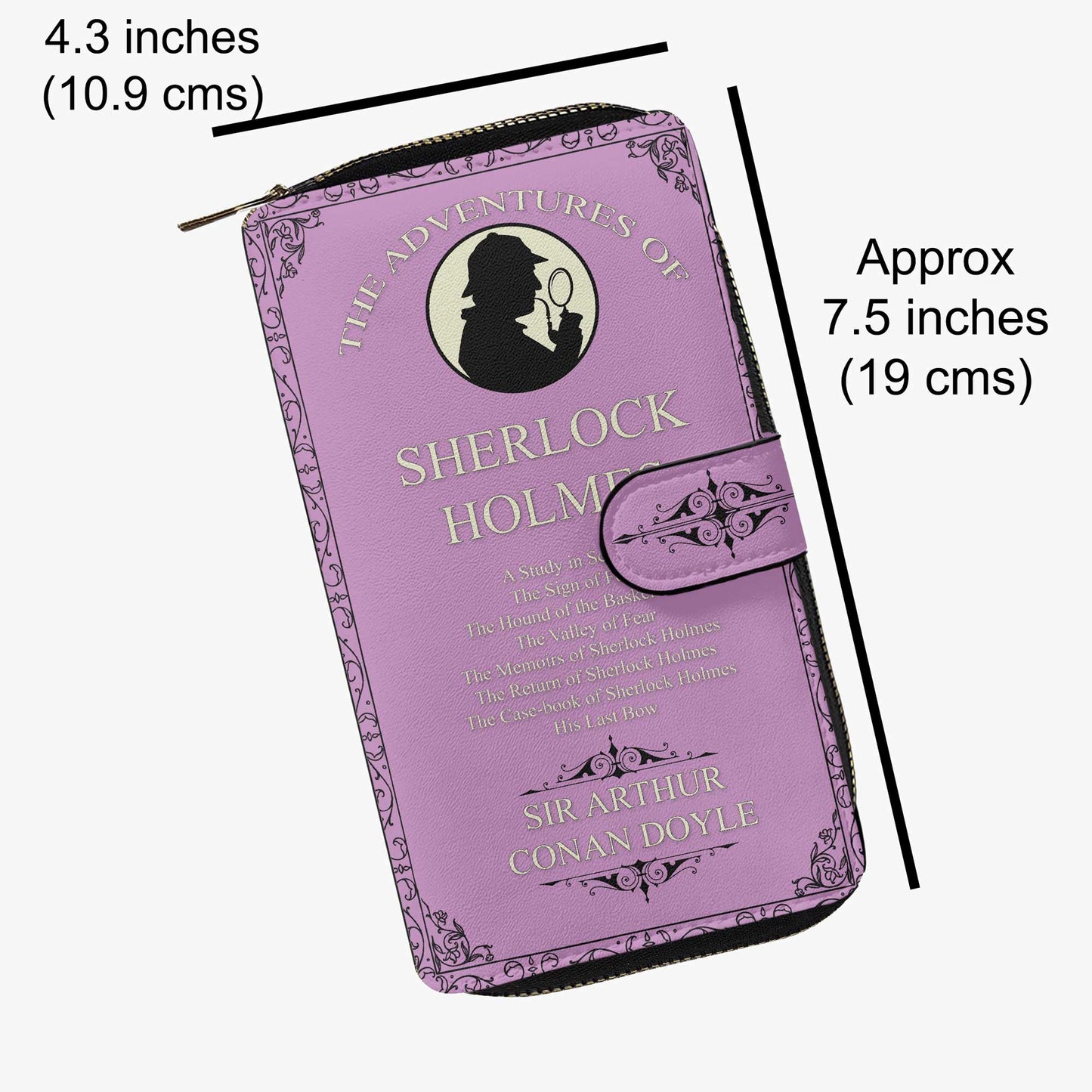 Sherlock Holmes Long Zipper Wallet - Gift for Sherlock Fans (JPSHERP)