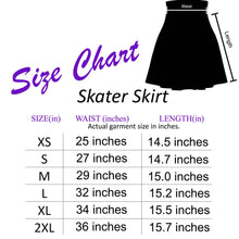 Load image into Gallery viewer, Alice in Wonderland Purple and Turquoise Gothic Skater Skirt
