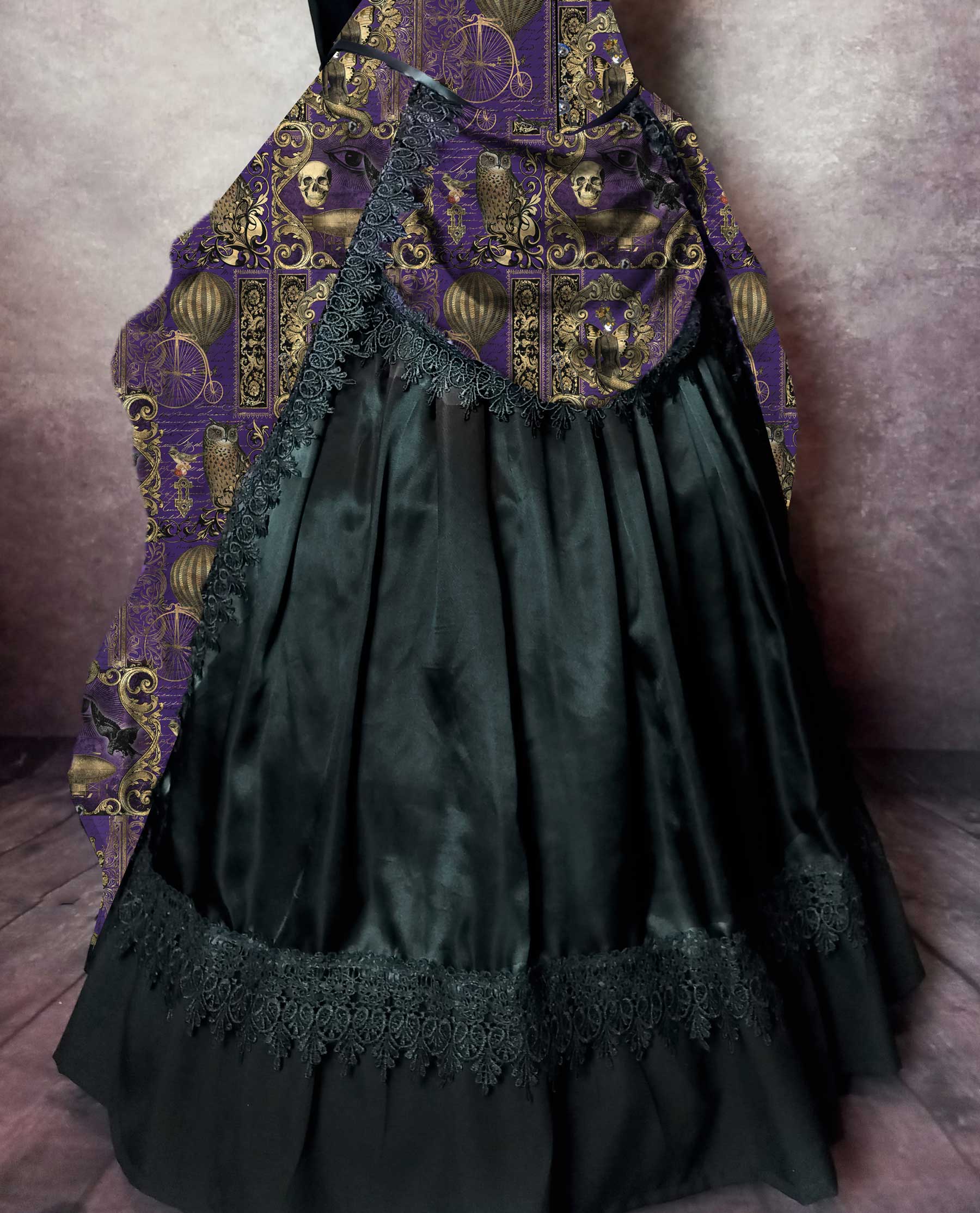 Purple Steampunk Gothic Victorian Bustle Ensemble