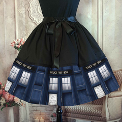 Doctor Who Tardis Party Skirt - Dr Who Cosplay - Plus Size Friendly.
