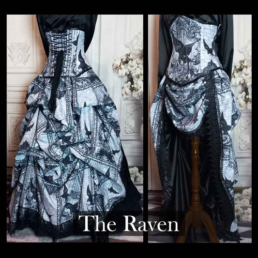 The Raven Bustle Skirt Set - Edgar Allan Poe Costume