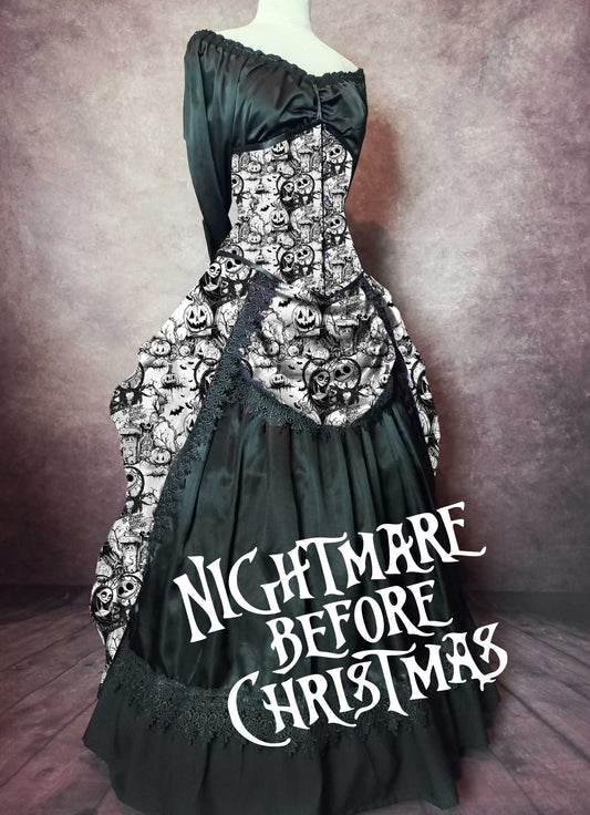 Nightmare Before Christmas Victorian Corset Gown