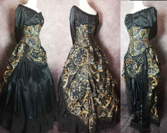 Golden Clocks Steampunk Corset Ensemble - Steampunk Costume