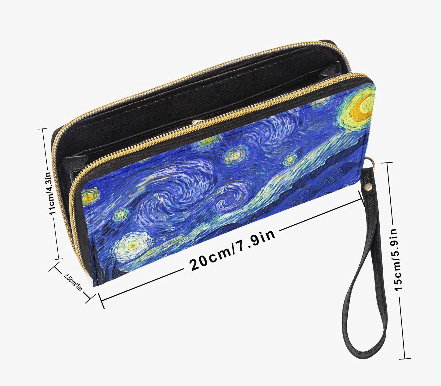 Van Gogh Starry Night - Zipper Art Wallet - Gift for Art Lover (CWVAN)