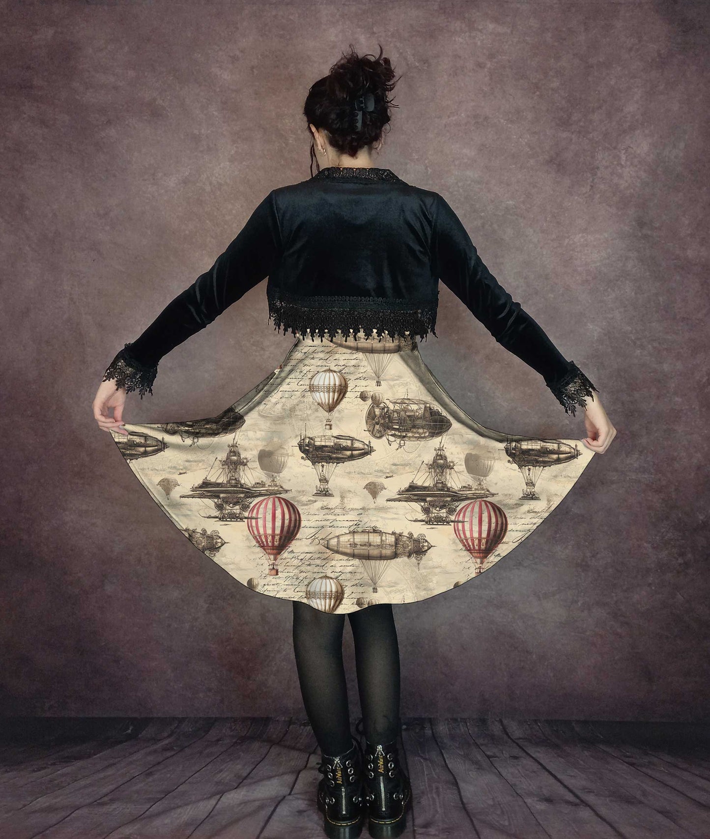 Steampunk Dress - The Aviator’s Dream – Steampunk Airships and Hot Air Balloon Dress