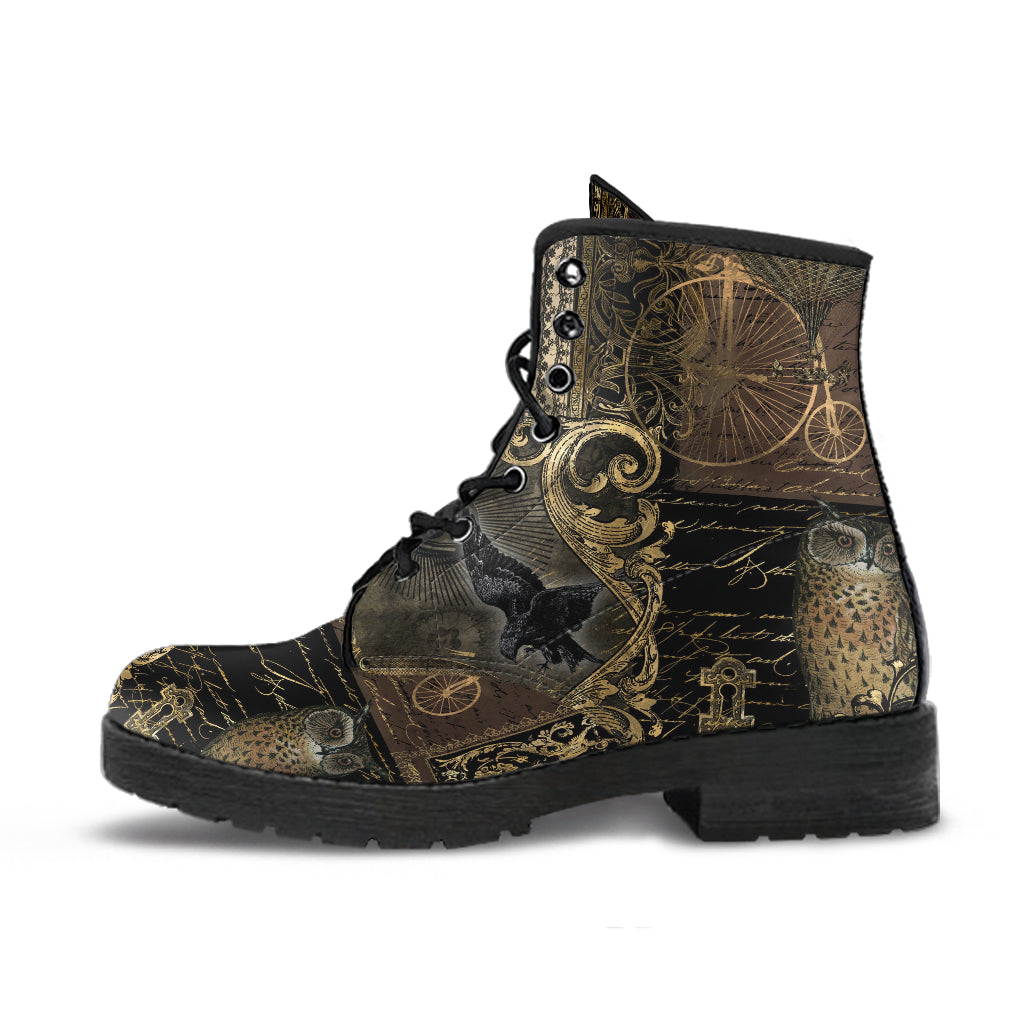 Combat Boots - Steampunk Gothic Gifts - Dark Academia Boots (REGSTP2)