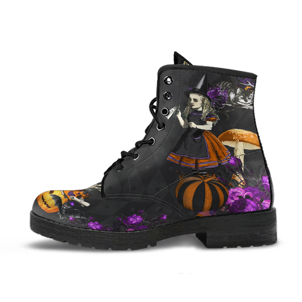 Alice in Halloween Wonderland Combat Boots (REG89)