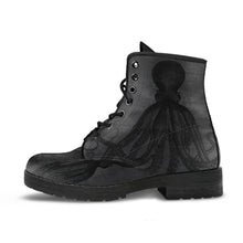 Load image into Gallery viewer, Cthullu Steampunk Vegan Leather Combat Boots (REG62a)
