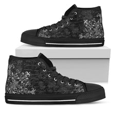 Load image into Gallery viewer, Gothic Writing Hi Top Sneakers (SN6)
