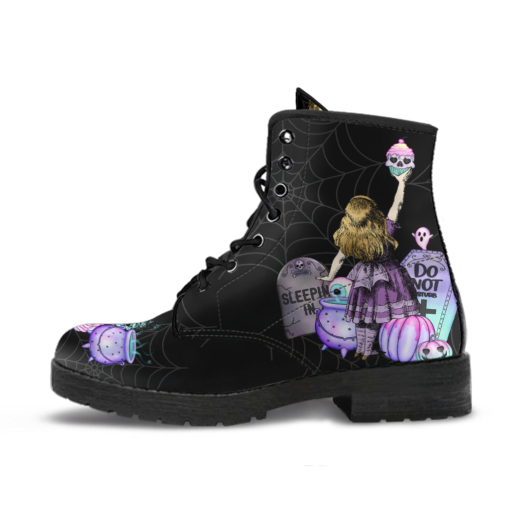 Pastel Goth Combat Boots - Alice in Wonderland Gifts - Pastel Goth Alice (REGAPG)
