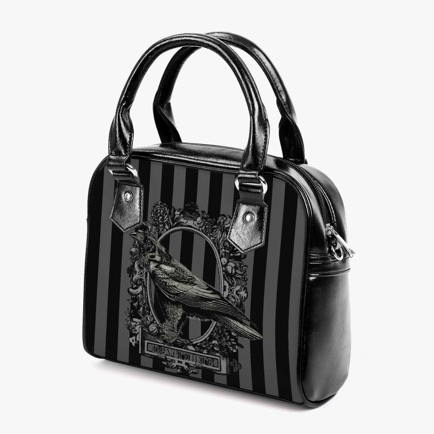 The Raven Nevermore Edgar Allan Poe Goth Handbag (JPHBNEVERG)